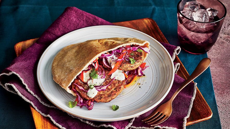 Black-Eyed Pea Fritter Sandwiches with Slaw