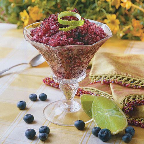 Frisk Blueberry Recipes: Blueberry-Lime Granita
