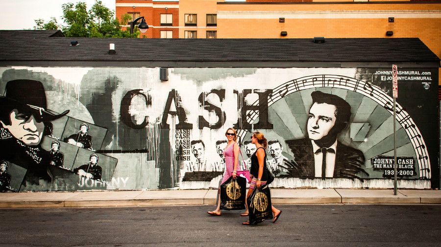 جوني Cash Mural in Nashville