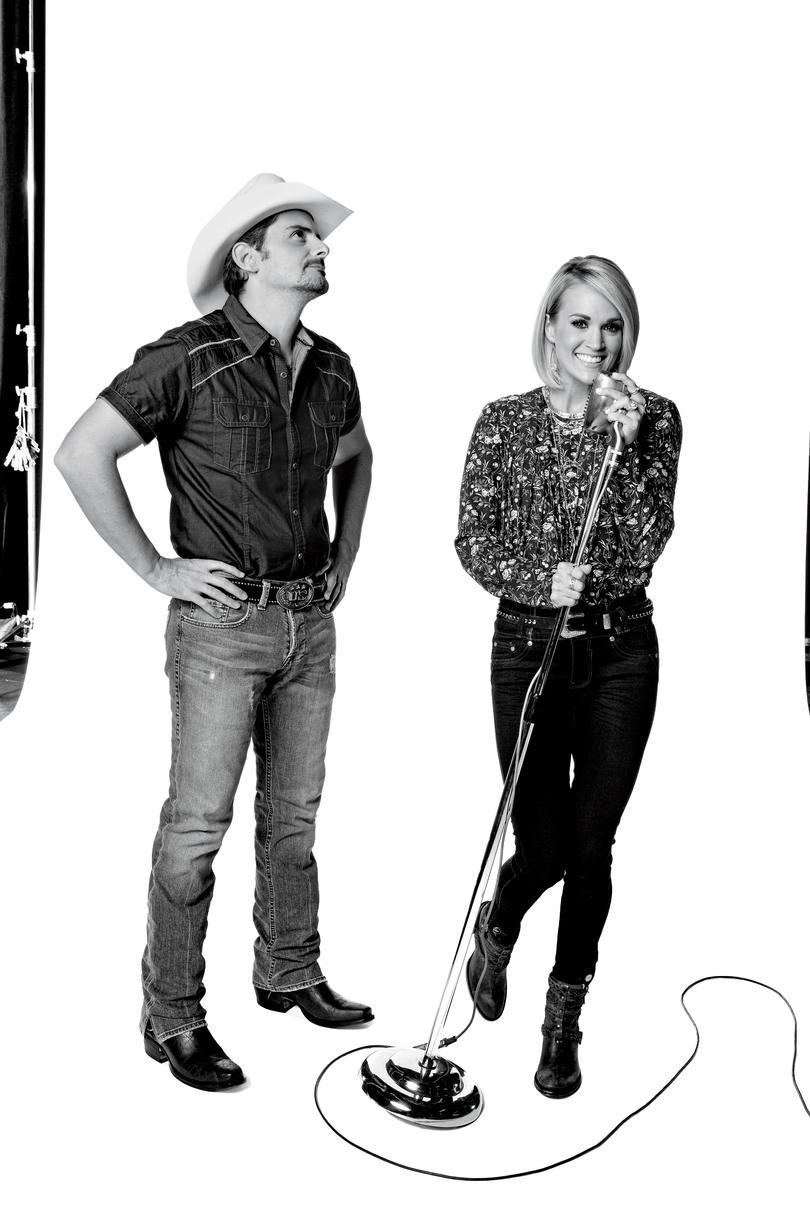 Brad Paisley and Smiling Carrie Underwood