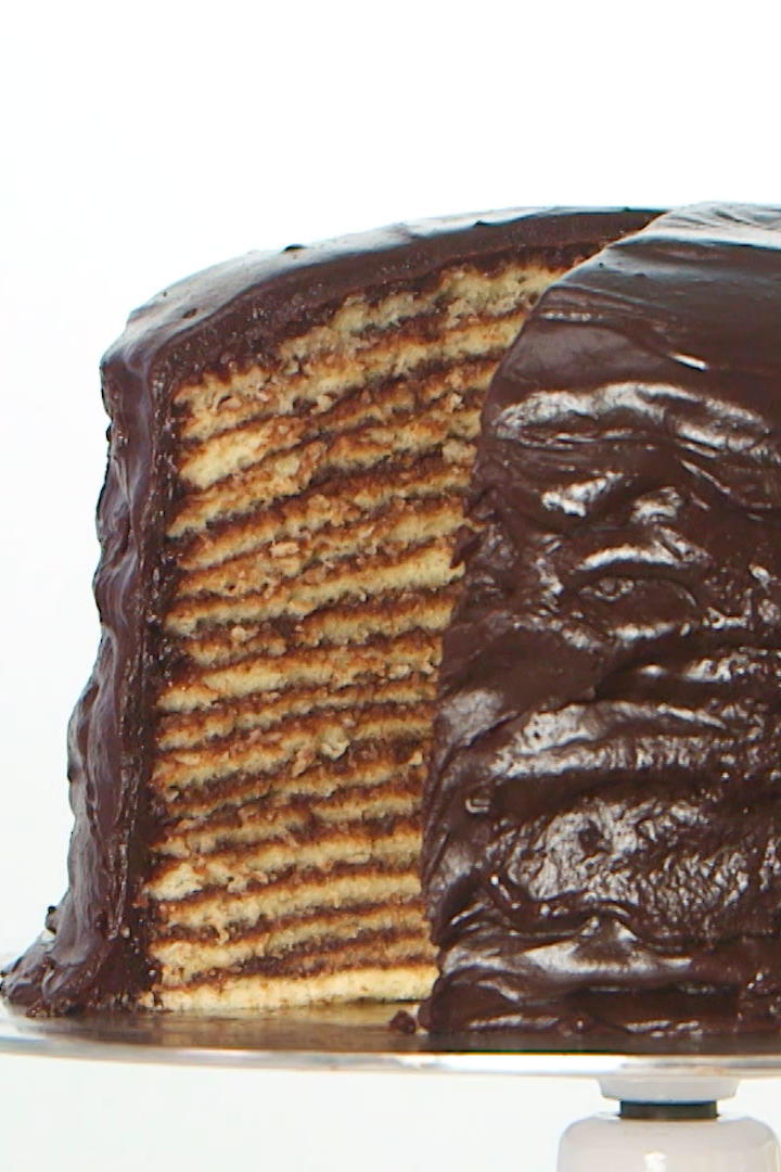 Hiedra Odom 18-Layer Chocolate Cake Still