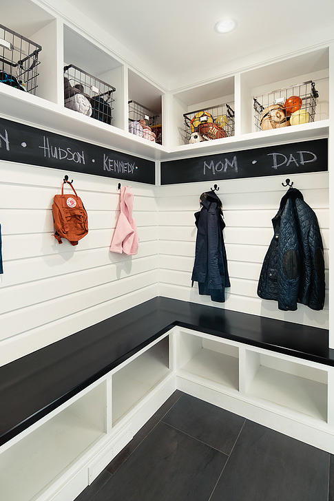 15 Mudroom Ideas We're Obsessed With Personalize It With Chalkboard Paint