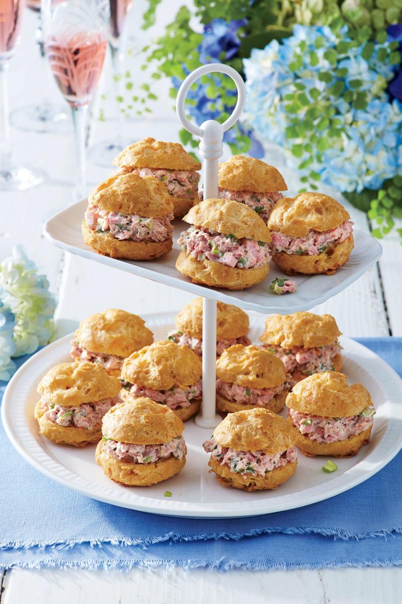 Queso Puffs with Ham Salad