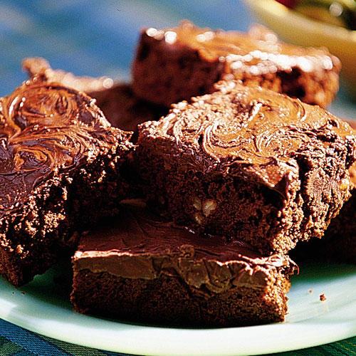 Chokolade-Glaseret Brownies
