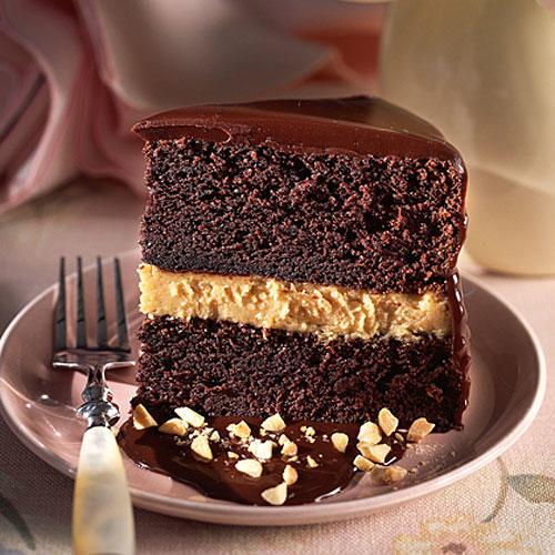 Chokolade-Peanut Butter Mousse Cake