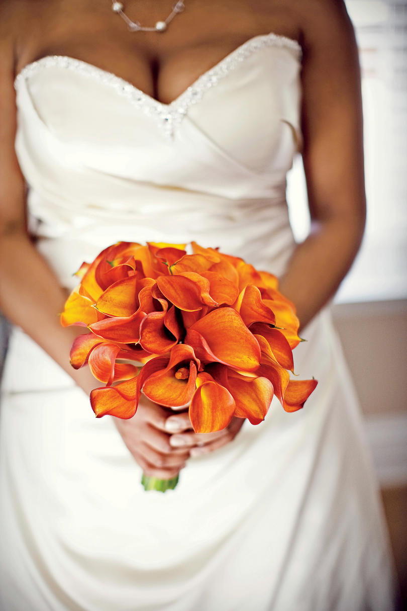 oranžový Calla Lily Bouquet