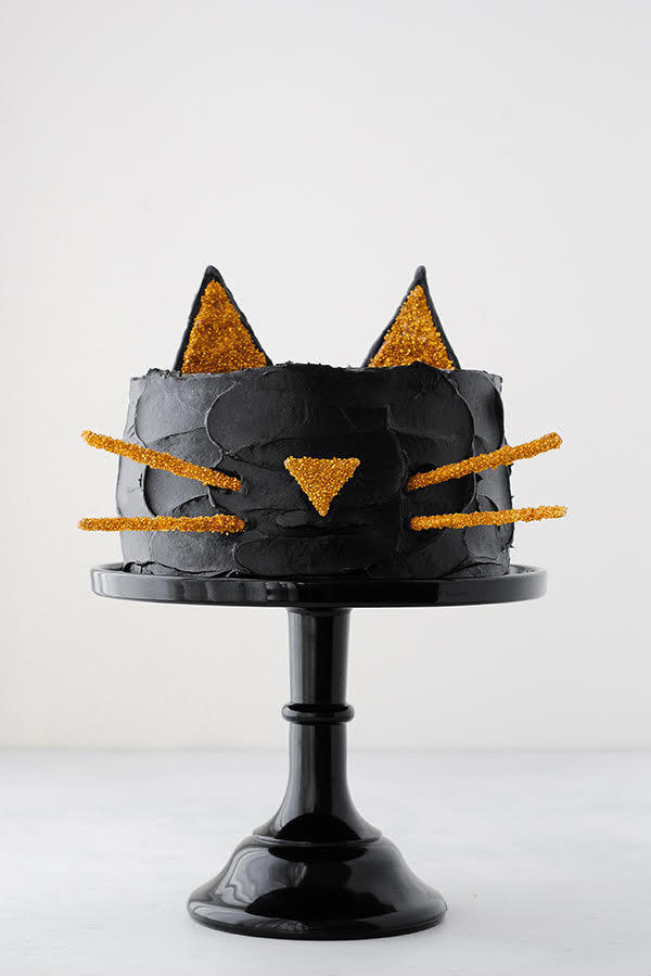 Roztomilý Black Cat Cake