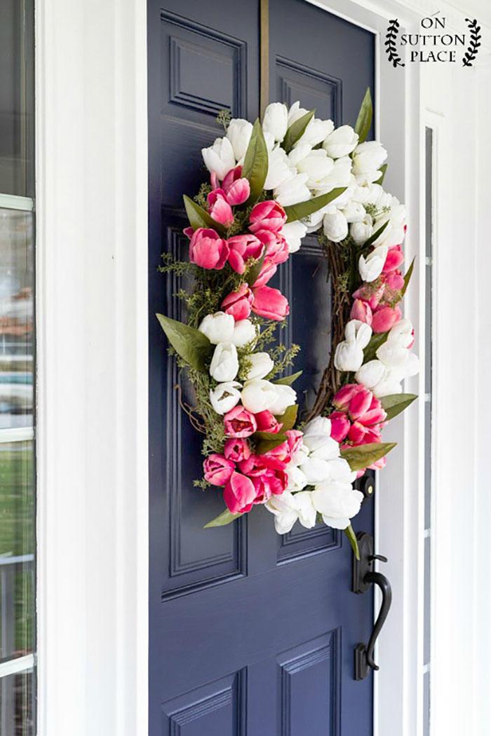 زهري and White Tulip Wreath