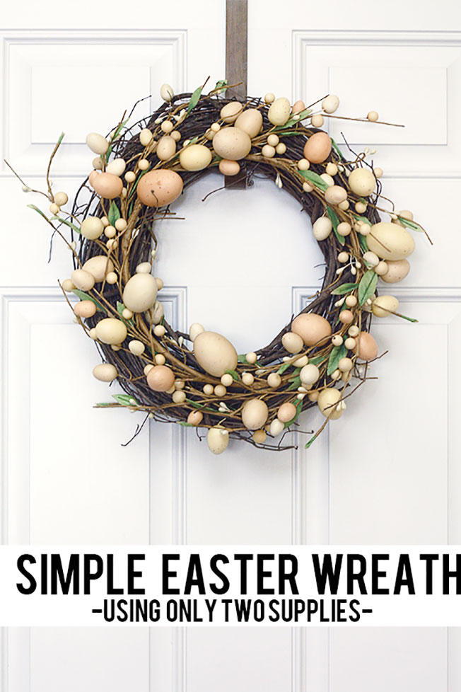 غصين Wreath with Rustic Egg Design