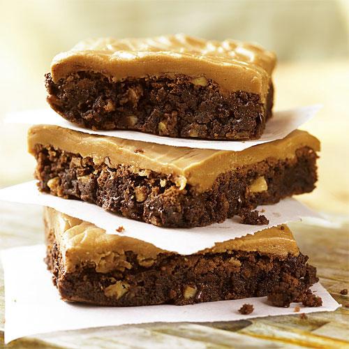 الأفضل Cookies Recipes: Double Chocolate Brownies with Caramel Frosting Recipes