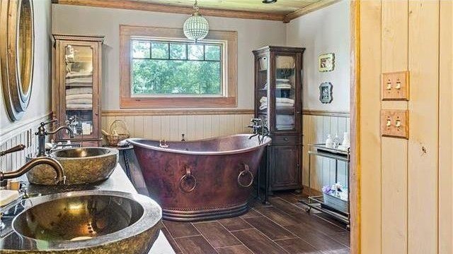 UNA Rustic Oasis Master Bathroom