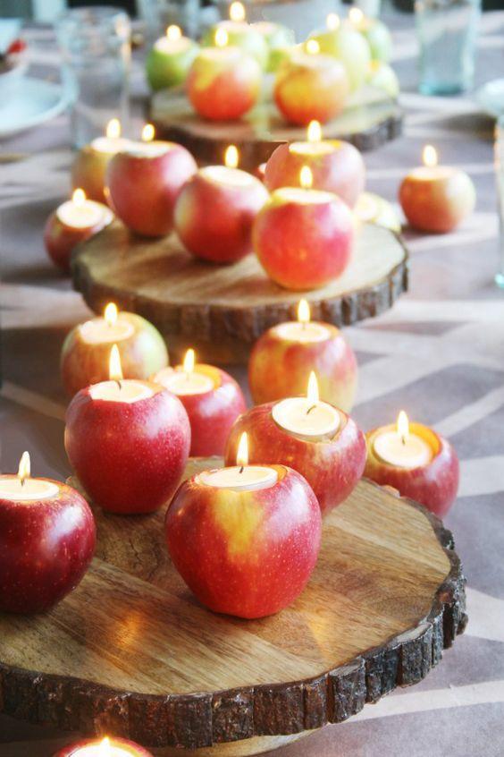 تفاحة Tealight Candles