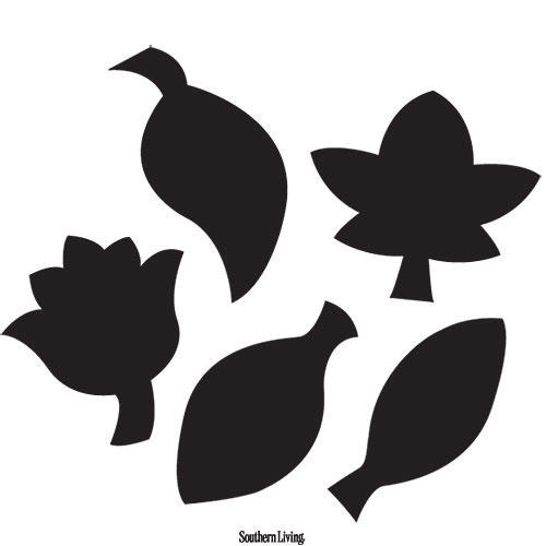 Otoño Cluster Leaves Carving Template