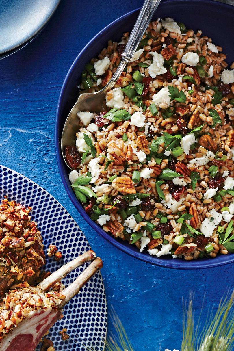 Farro Salad with Toasted Pecans, Feta, and Dried Cherries Virginia Willis