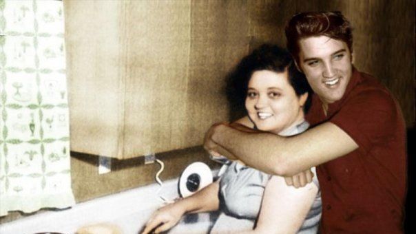 Elvis Presley and Mom Gladys