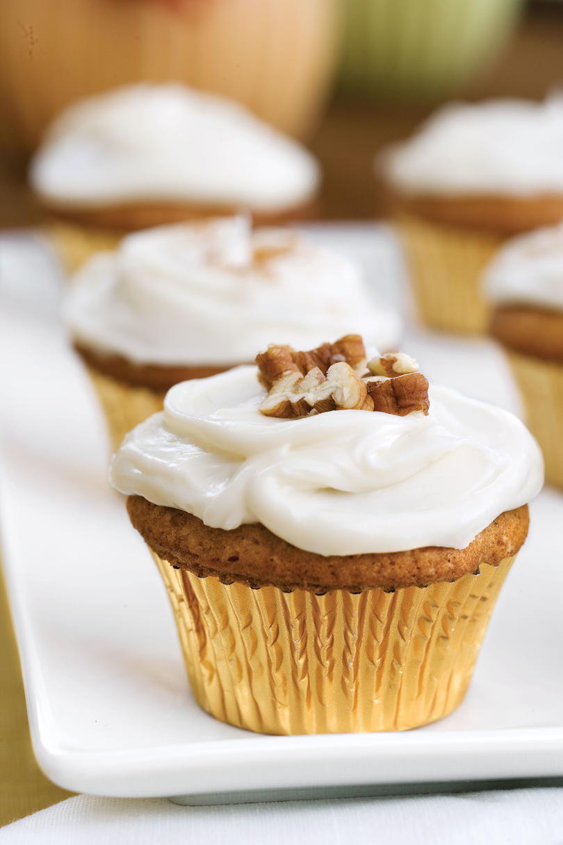 Cupcake Recipes: Sweet Potato-Pecan Cupcakes With Cream Cheese Frosting