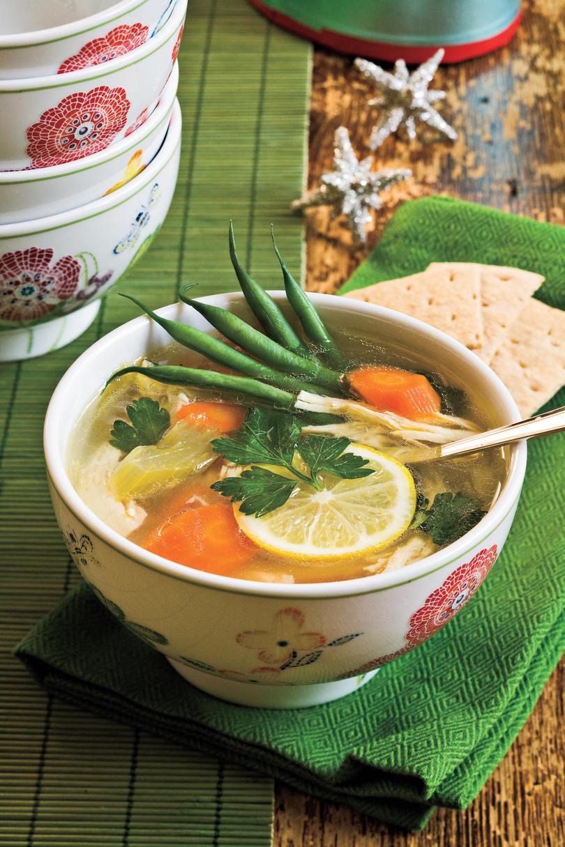 حساء Recipes: Lemon-Chicken Soup