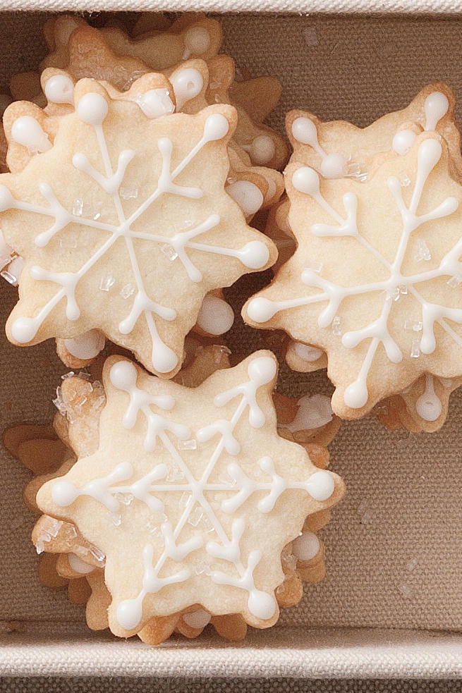 عيد الميلاد Cookie Recipes: Snowflake Shortbread