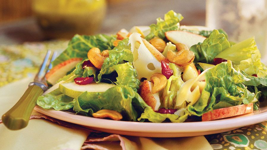 ربيع Salad Recipes: Apple-Pear Salad With Lemon-Poppy Seed Dressing