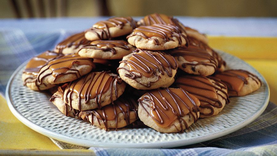 الفول السوداني Butter-Toffee Turtle Cookies 