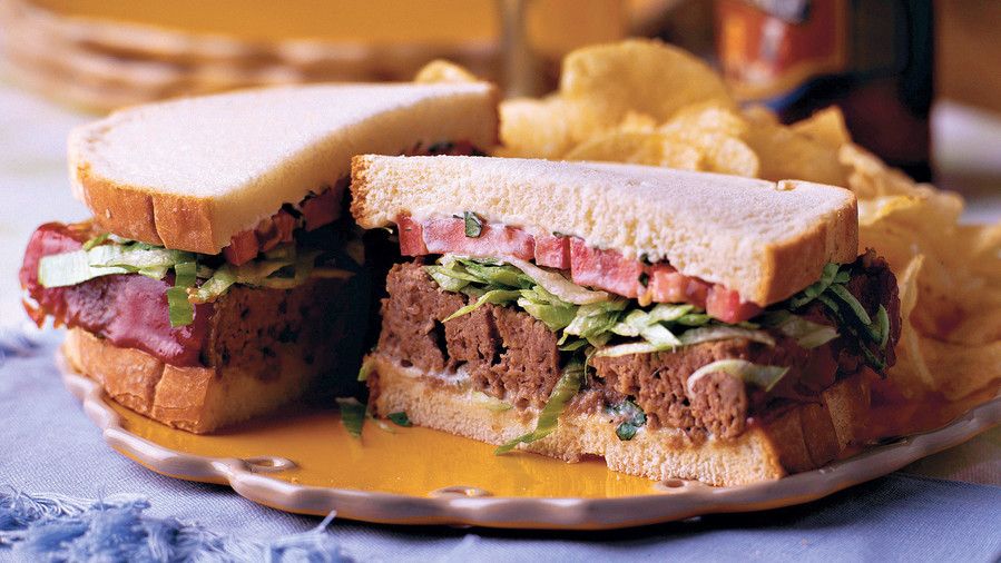 باسل-الطماطم Meatloaf Sandwich