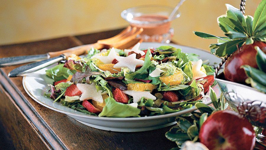 Tranebær-Jordbær-jicama Salad