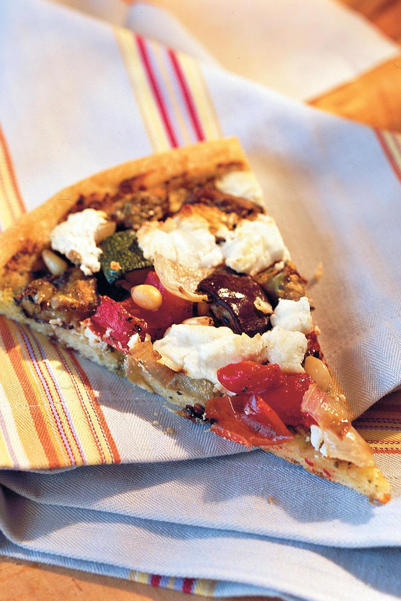 Pizza Recipes: Roasted Vegetable-and-Goat Cheese Pizza