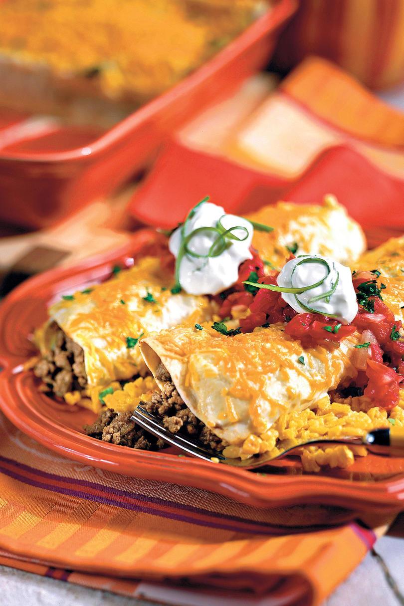 أرض Beef Recipes: Smothered Enchiladas