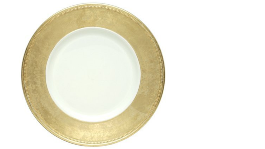 злато Rim Charger Plates, Set of 4