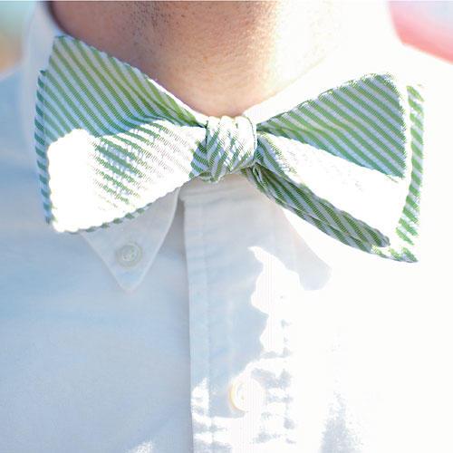 Zelená Seersucker Bow Tie