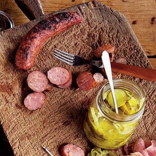مشوي Andouille Sausage with Pickles