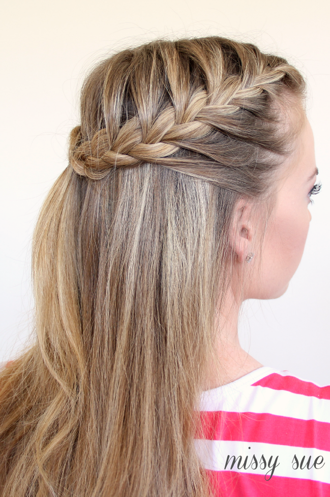 Cuarto of July Hairstyle Half-Up French Braids