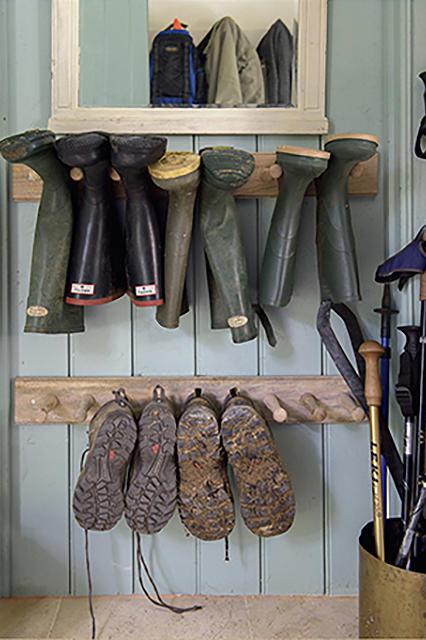 15 Mudroom Ideas We're Obsessed With Hang Boots and Shoes To Dry