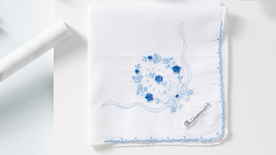 ръка Embroidered Wedding Handkerchiefs