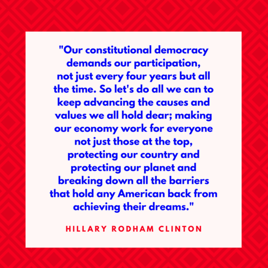 Hillary Rodham Clinton on Democracy