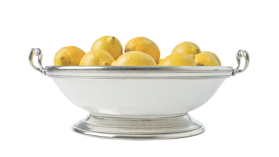 Tin and Ceramic Fruit Bowl