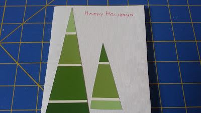 Maling Chip Christmas Tree Cards