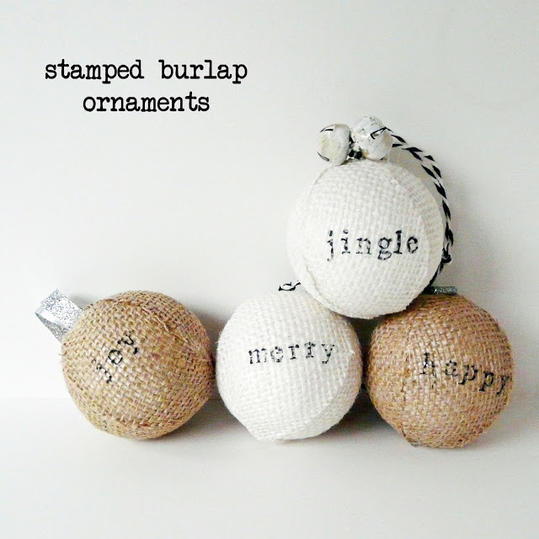 груб конопен плат Stamped Ornaments