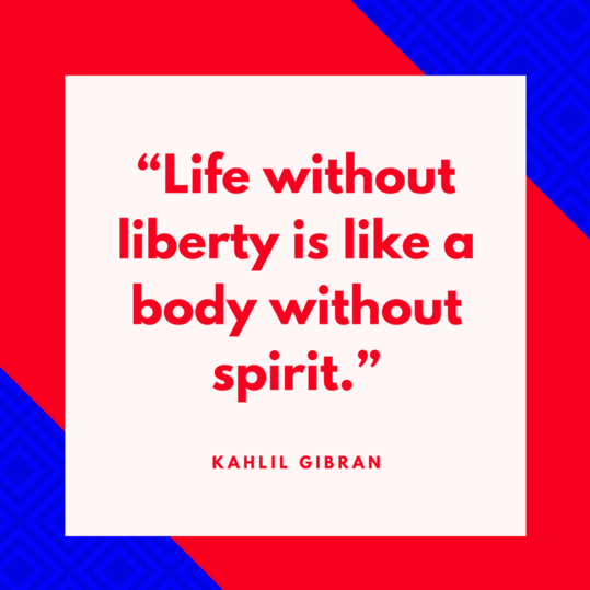 خليل Gibran on Liberty