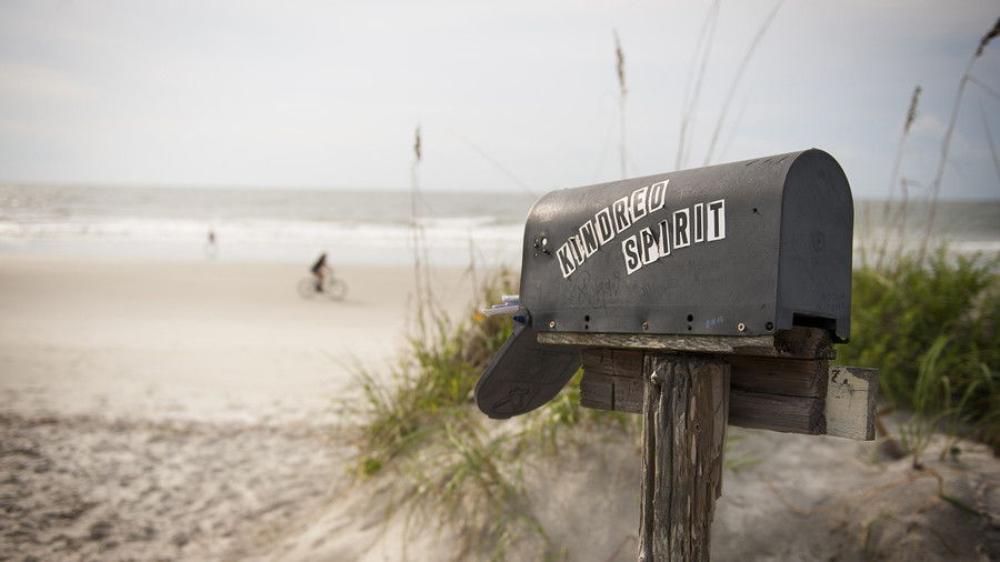 norte Carolina: Kindred Spirit Mailbox on Bald Island