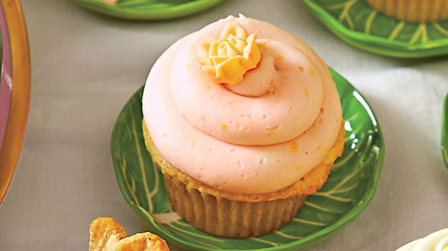 オレンジ Sherbet Cupcakes