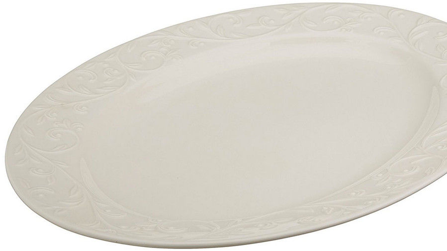 Leonx Opal Innocence Carved Large Oval Platter