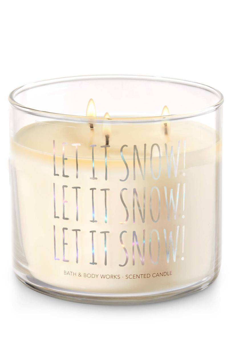 ملفوف Peppermint Let It Snow Bath & Body Works Candle