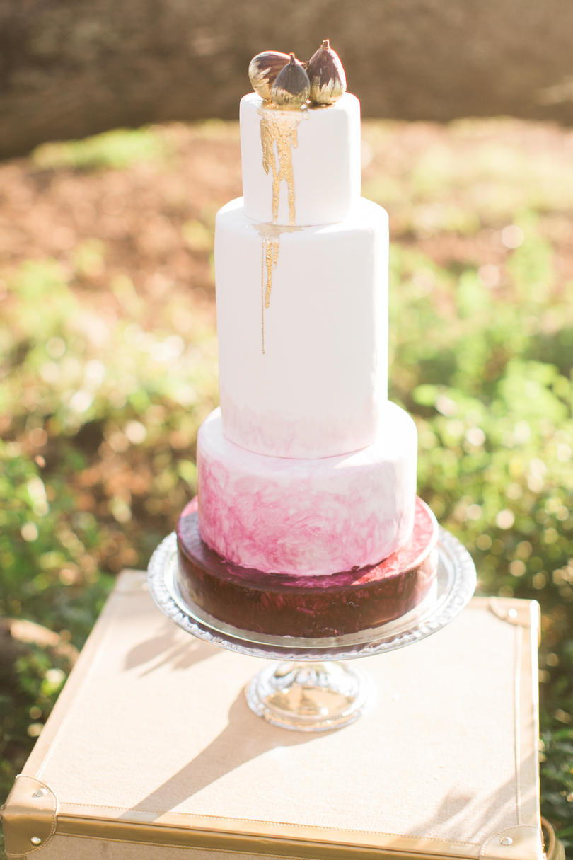 акварел Metallic Fall Wedding Cake