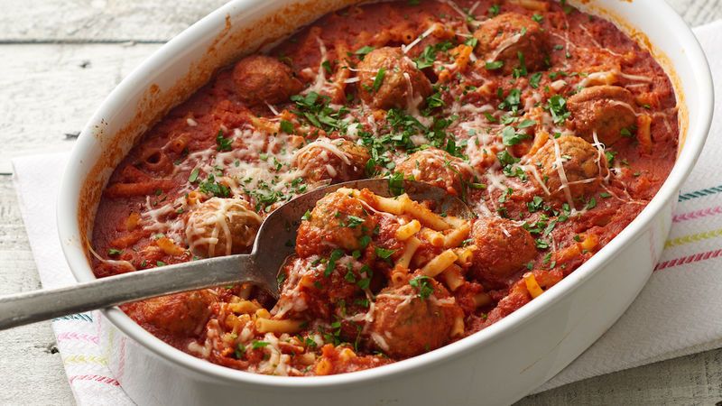 Hacerlo antes Spaghetti and Meatball Casserole 