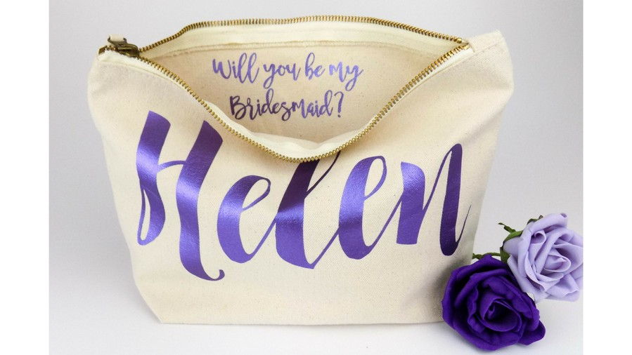 Bridesmaids Proposal Makeup Bag