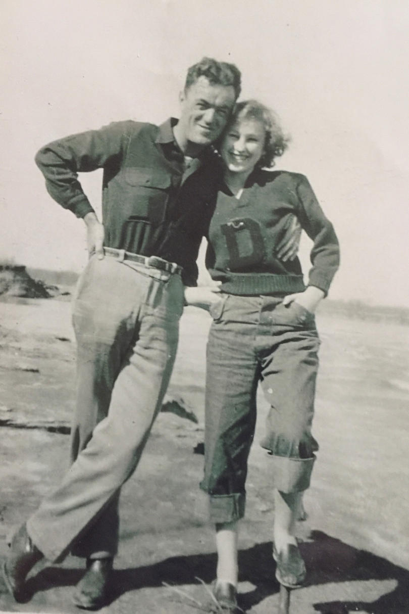 Warren and Mattie Posing in Desert
