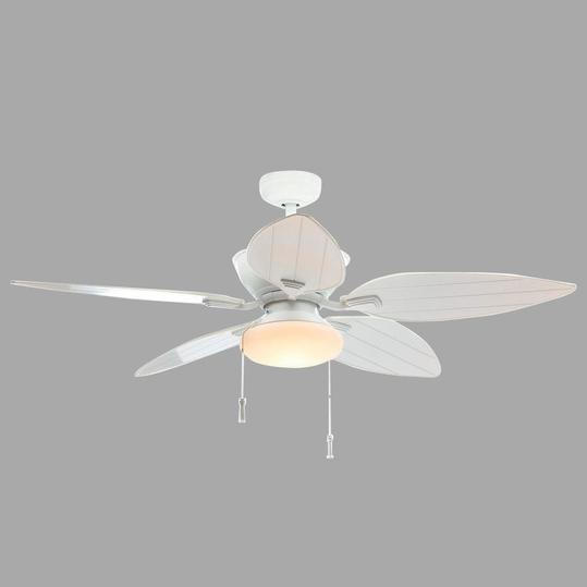 Krytý/Outdoor Matte White Shiplap Ceiling Fan