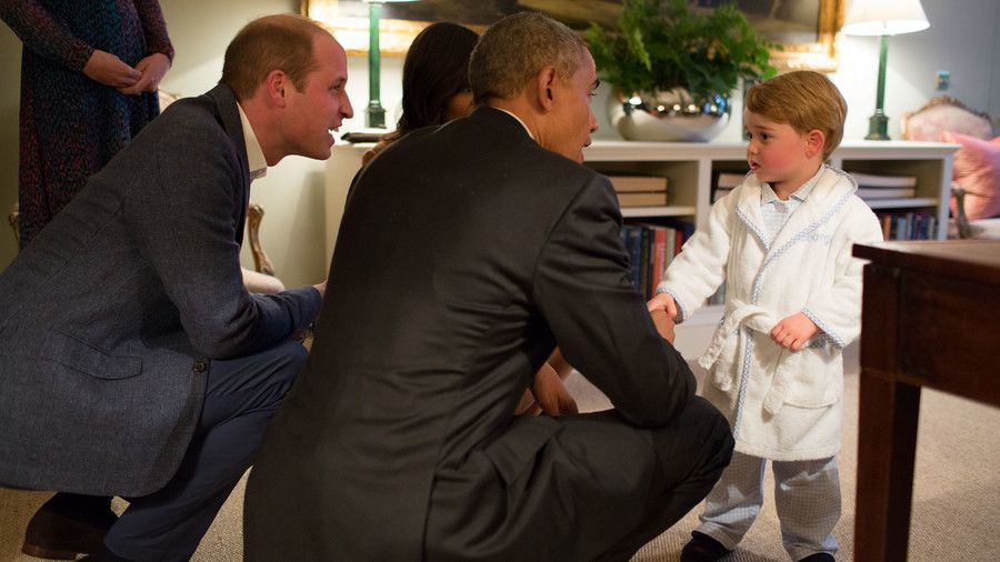 私たち Prince Charming! 15 Adorable Photos of George Meeting President Barack Obama