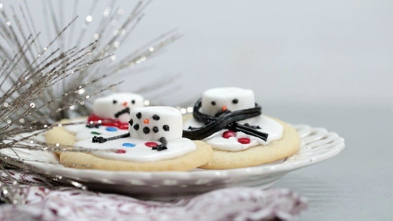 融解した Snowman Cookies